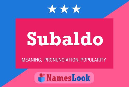 ملصق اسم Subaldo