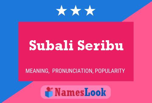 ملصق اسم Subali Seribu