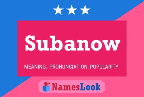 ملصق اسم Subanow