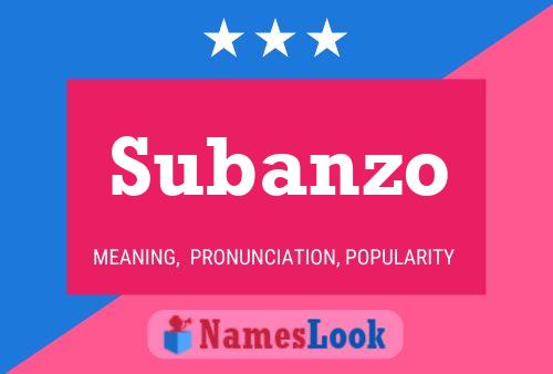 ملصق اسم Subanzo