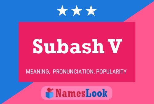 ملصق اسم Subash V