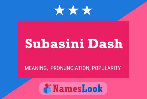 ملصق اسم Subasini Dash