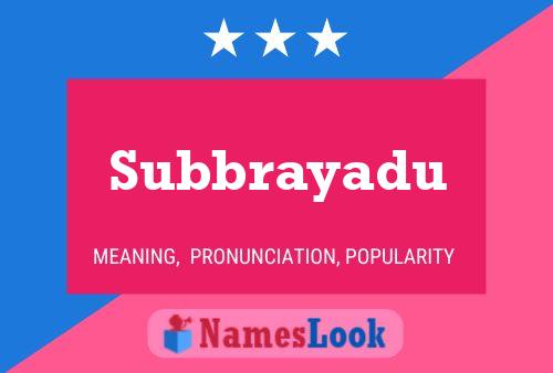 ملصق اسم Subbrayadu