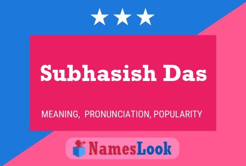 ملصق اسم Subhasish Das