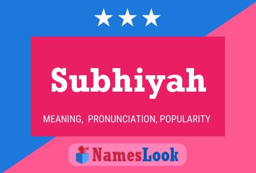 ملصق اسم Subhiyah