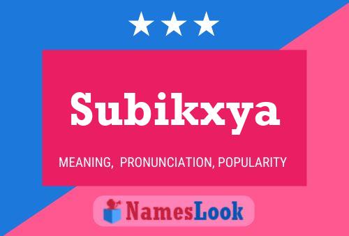 ملصق اسم Subikxya