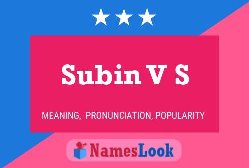 ملصق اسم Subin V S