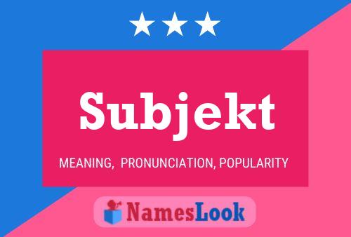 ملصق اسم Subjekt