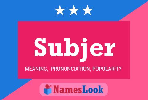 ملصق اسم Subjer