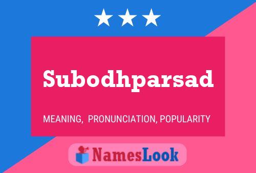 ملصق اسم Subodhparsad