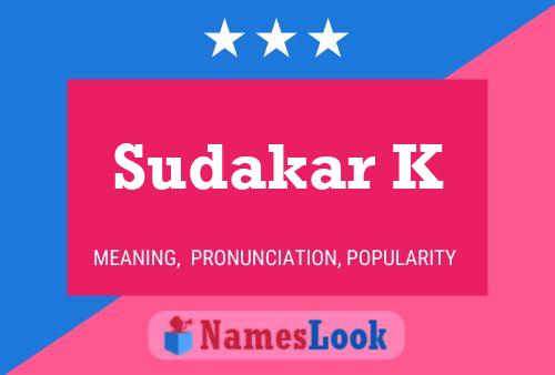 ملصق اسم Sudakar K