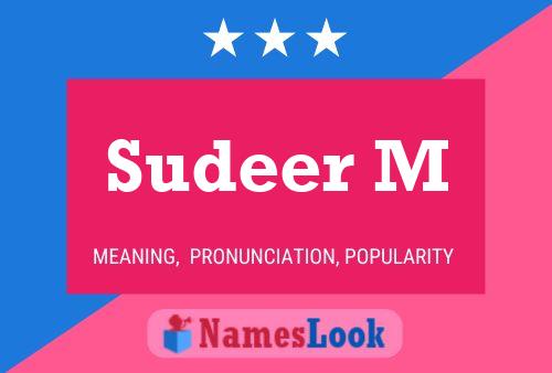 ملصق اسم Sudeer M