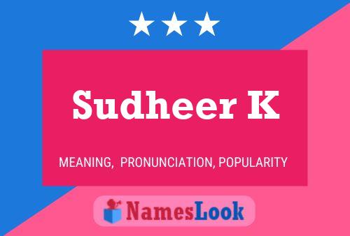 ملصق اسم Sudheer K