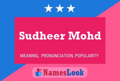 ملصق اسم Sudheer Mohd