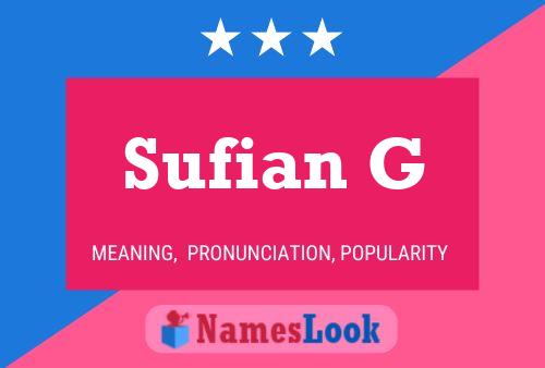 ملصق اسم Sufian G