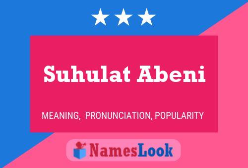 ملصق اسم Suhulat Abeni