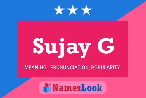 ملصق اسم Sujay G