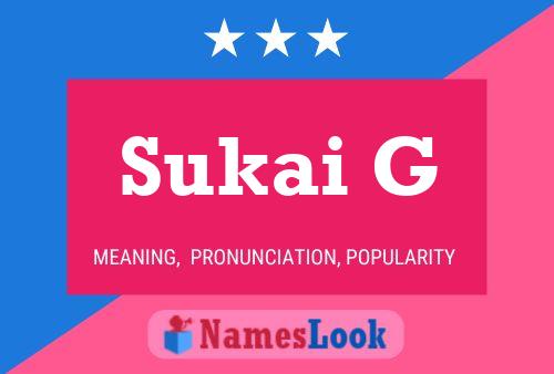 ملصق اسم Sukai G