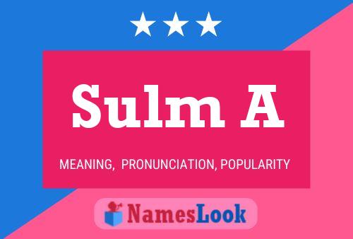 ملصق اسم Sulm A