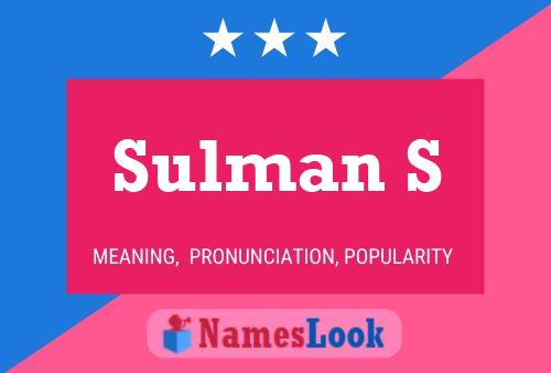 ملصق اسم Sulman S