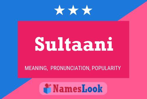 ملصق اسم Sultaani