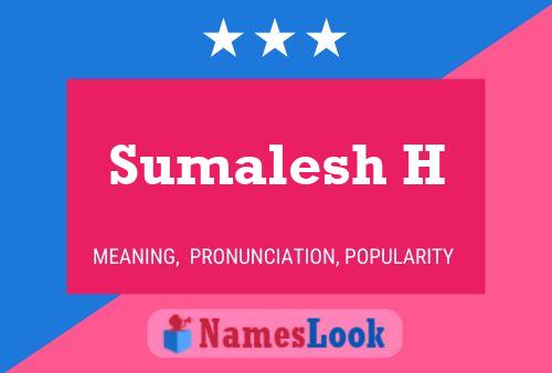 ملصق اسم Sumalesh H