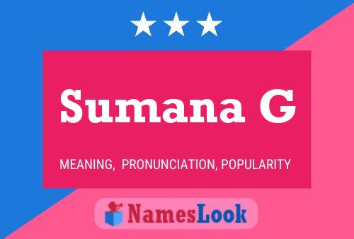 ملصق اسم Sumana G