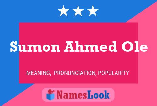 ملصق اسم Sumon Ahmed Ole