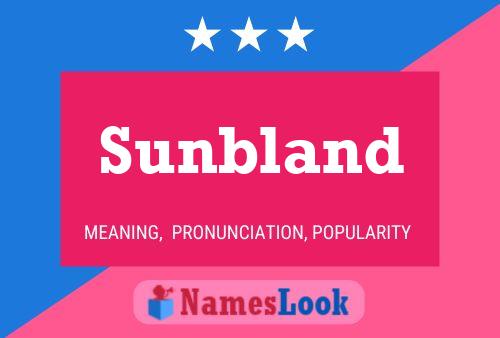 ملصق اسم Sunbland