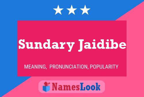 ملصق اسم Sundary Jaidibe