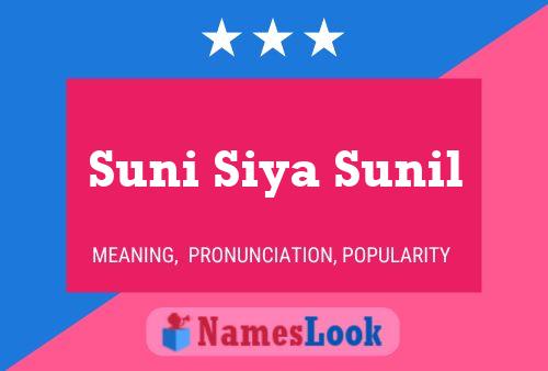 ملصق اسم Suni Siya Sunil