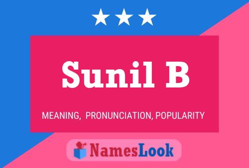 ملصق اسم Sunil B