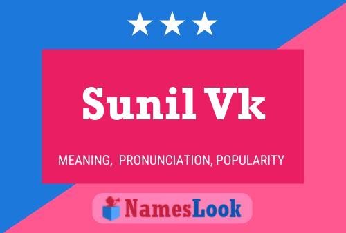 ملصق اسم Sunil Vk