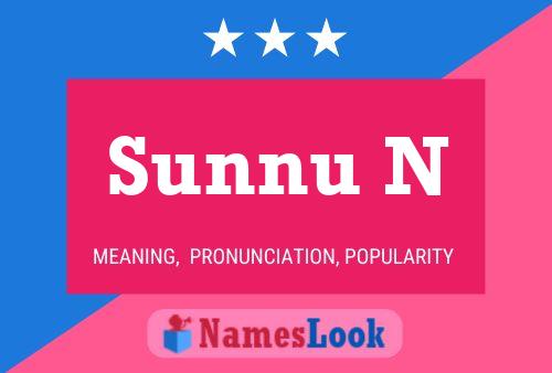 ملصق اسم Sunnu N