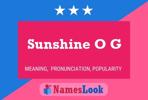 ملصق اسم Sunshine O G