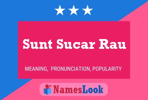 ملصق اسم Sunt Sucar Rau