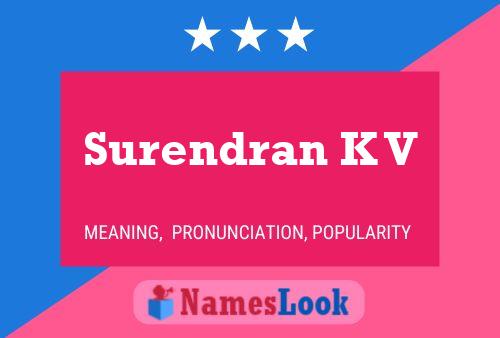 ملصق اسم Surendran K V