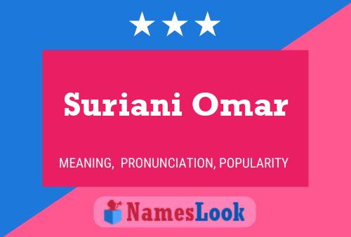 ملصق اسم Suriani Omar