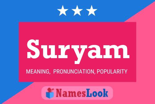 ملصق اسم Suryam