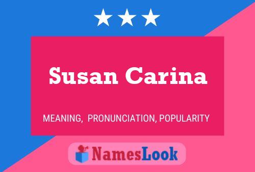 ملصق اسم Susan Carina