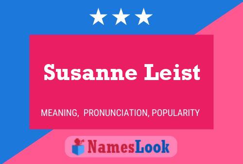 ملصق اسم Susanne Leist