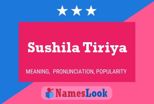 ملصق اسم Sushila Tiriya