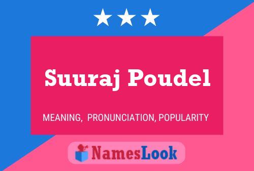 ملصق اسم Suuraj Poudel