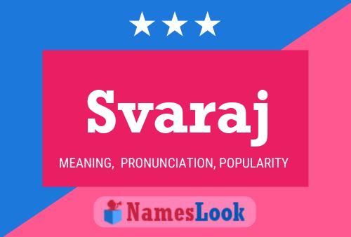 ملصق اسم Svaraj