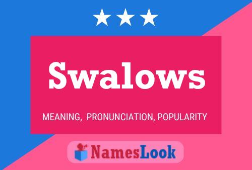 ملصق اسم Swalows