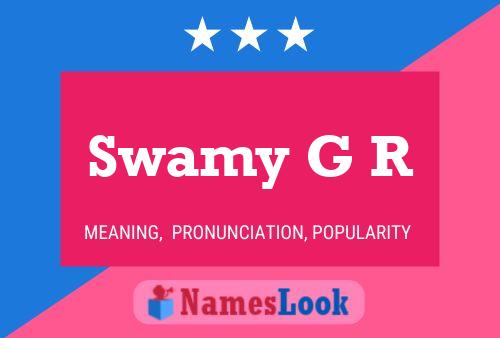 ملصق اسم Swamy G R