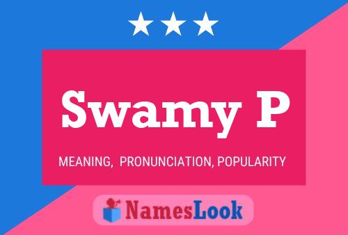 ملصق اسم Swamy P