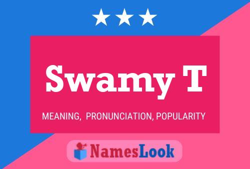 ملصق اسم Swamy T