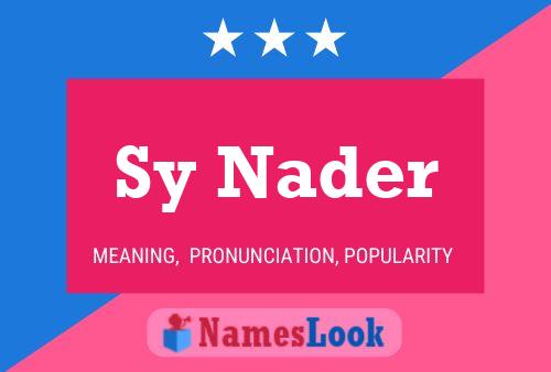 ملصق اسم Sy Nader