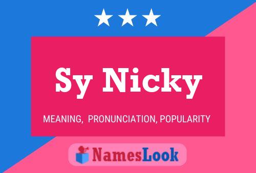 ملصق اسم Sy Nicky